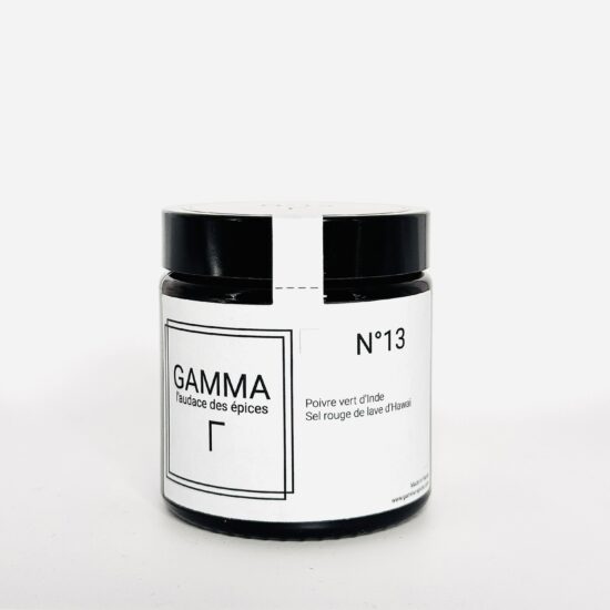 GAMMA mélanges d'épices N°13 poivre vert d'Inde, sel rouge de lave d'Hawaï